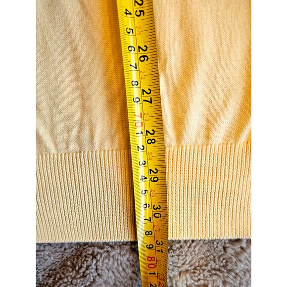 Stafford Butter Yellow V Neck Sweater 100% Pima Cotton, Mens Sz L NEW - Picture 9 of 9